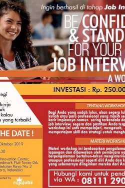 Workshop Be Confident & Stand Out For Your Next Job Interview